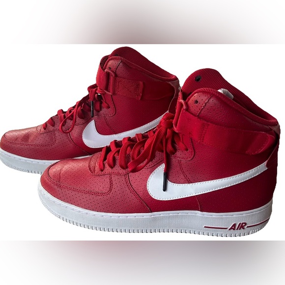Nike Air Force 1 High Gym Red Perforated Men’s Size 12 Retro 2016 Rare - Picture 3 of 10